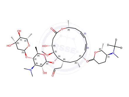 Chemical structure of Spiramycin Impurity 9-d3 (Spiramycin I-d3)