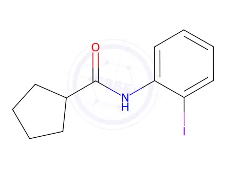 Chemical structure of N-(2-iodophenyl)cyclopentanecarboxamide