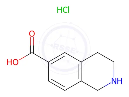 Chemical structure of 1,2,3,4-Tetrahydro-isoquinoline-6-carboxylic acid hydrochloride