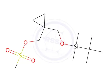 Chemical structure of (1-(((tert-Butyldimethylsilyl)oxy)methyl)cyclopropyl)methyl methanesulfonate