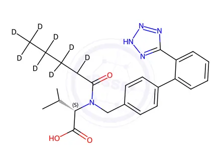 Chemical structure of Valsartan-d9