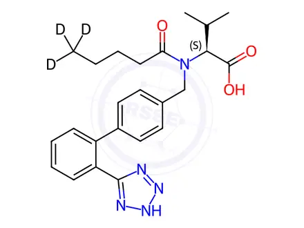 Chemical structure of Valsartan-d3
