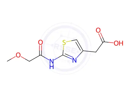 Chemical structure of {2-[(Methoxyacetyl)amino]-1,3-thiazol-4-YL}acetic acid