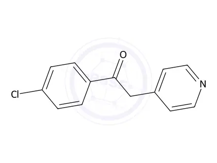 Chemical structure of 1-(4-Chlorophenyl)-2-(pyridin-4-yl)ethan-1-one
