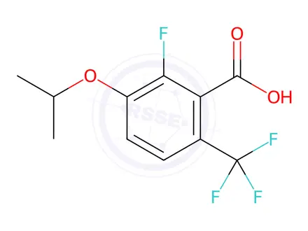 Chemical structure of 2-Fluoro-3-isopropoxy-6-(trifluoromethyl)benzoic acid