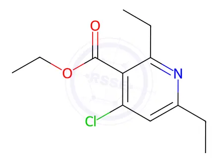 Chemical structure of 4-Chloro-2,6-diethylpyridine-3-carboxylic acid ethyl ester