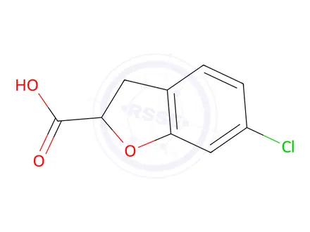 Chemical structure of 6-Chloro-2,3-dihydro-benzofuran-2-carboxylic Acid