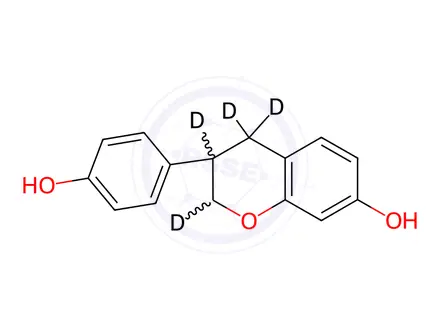 Chemical structure of (R,S)-Equol-d4 (Major)(Mixture of Diastereomers)