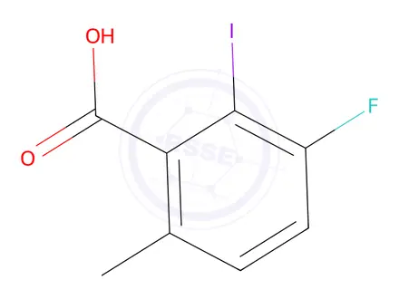 Chemical structure of 3-fluoro-2-iodo-6-methylbenzoic acid