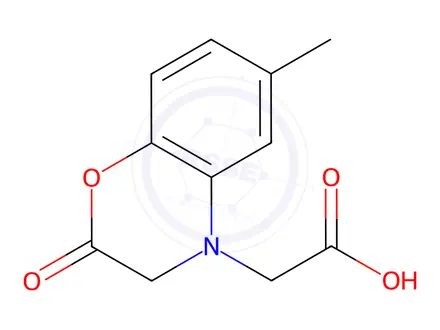 Chemical structure of (6-methyl-2-oxo-2,3-dihydro-4H-1,4-benzoxazin-4-yl)acetic acid