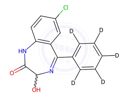 Chemical structure of Oxazepam-d5