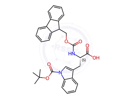 Chemical structure of Fmoc-L-Trp(Boc)-OH