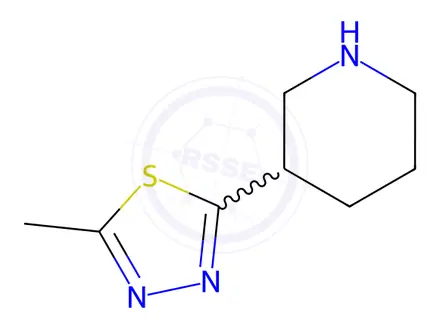 Chemical structure of 3-(5-Methyl-1,3,4-thiadiazol-2-yl)piperidine