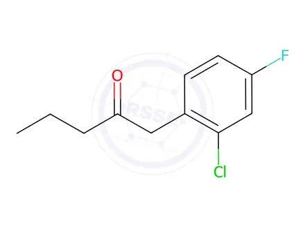 Chemical structure of 1-(2-Chloro-4-fluorophenyl)pentan-2-one