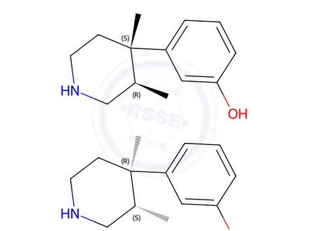 Chemical structure of 3-((3R,4S)-3,4-dimethylpiperidin-4-yl)phenol compound with 3-((3S,4R)-3,4-dimethylpiperidin-4-yl)phenol (1:1)