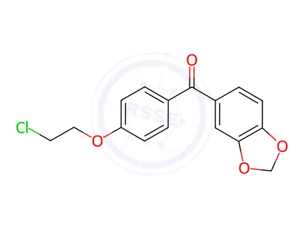 Chemical structure of 1,3-Benzodioxol-5-yl[4-(2-chloroethoxy)phenyl]methanone