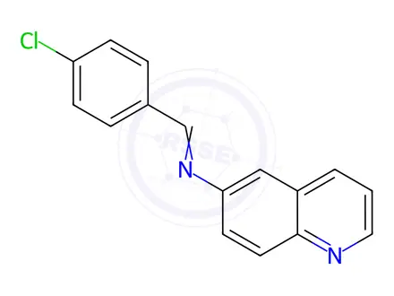 Chemical structure of N-(4-Chlorobenzylidene)quinolin-6-amine