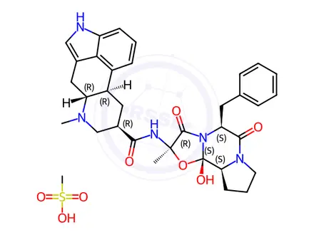 Chemical structure of Dihydroergotamine Mesylate