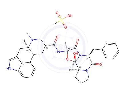 Chemical structure of DIHYDROERGOTAMINE MESYLATE