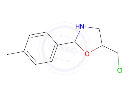 Chemical structure of 5-(Chloromethyl)-2-(p-tolyl)oxazolidine