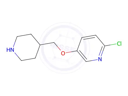 Chemical structure of 2-Chloro-5-(piperidin-4-ylmethoxy)pyridine
