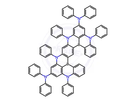 Chemical structure of N7,N7,N13,N13,5,9,11,15-OCTAPHENYL-5H,9H,11H,15H-[1,4]BENZAZABORINO[2,3,4-KL][1,4]BENZAZABORINO[4',3