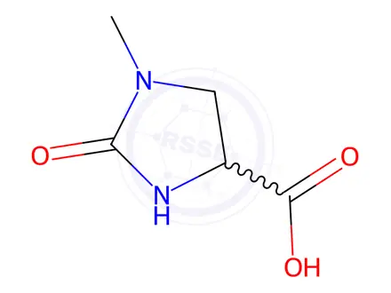 Chemical structure of 1-Methyl-2-Oxoimidazolidine-4-Carboxylic Acid