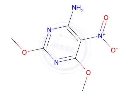 Chemical structure of 2,6-Dimethoxy-5-nitropyrimidin-4-amine