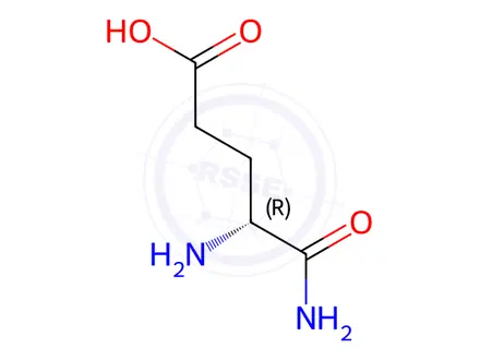Chemical structure of D-Glutamic Acid apha-Amide