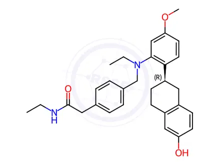 Chemical structure of Elacestrant Amide Impurity