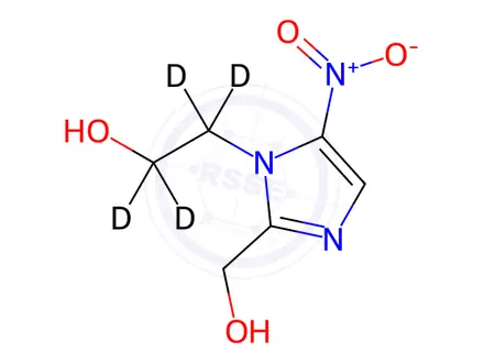 Chemical structure of Metronidazole-hydroxy-d4