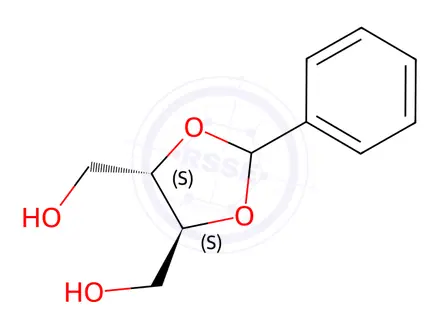 Chemical structure of (-)-2,3-O-BENZYLIDENE-L-THREITOL