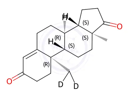 Chemical structure of 4-Androstene-3,17-dione-19-d3