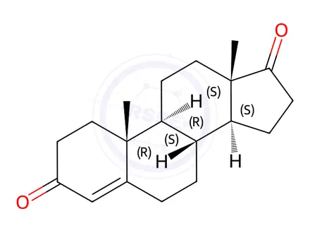 Chemical structure of 4-Androstene-3,17-dione