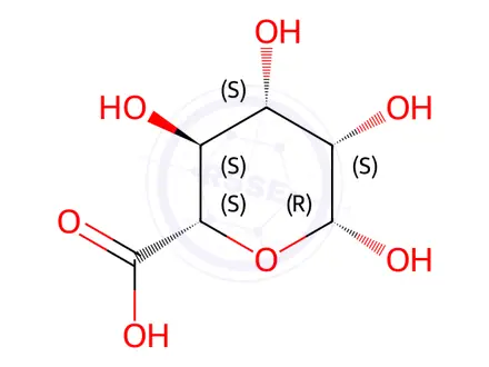 Chemical structure of Sodium Glucuronic Acid Impurity 61 (β-D-Mannopyranuronic Acid)