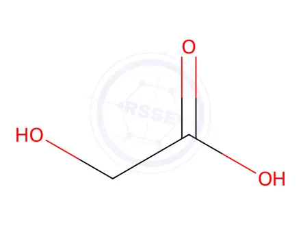 Chemical structure of Glycolic acid