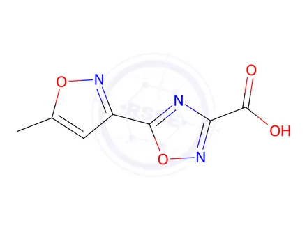 Chemical structure of 5-(5-Methylisoxazol-3-yl)-1,2,4-oxadiazole-3-carboxylic acid