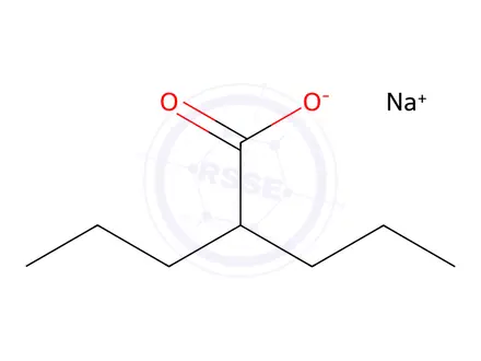 Chemical structure of Sodium Valproate