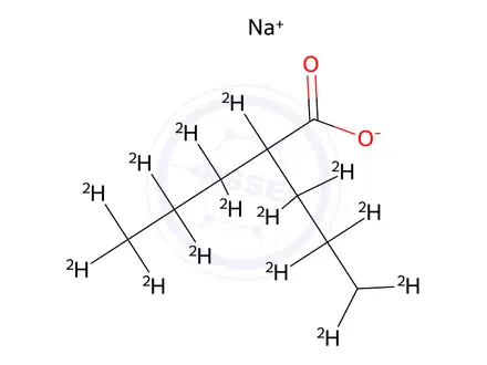 Chemical structure of Sodium Valproate-d14