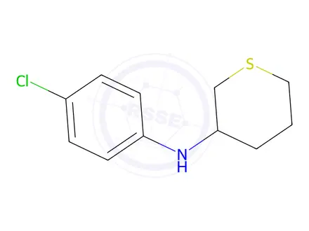 Chemical structure of N-(4-chlorophenyl)tetrahydro-2H-thiopyran-3-amine