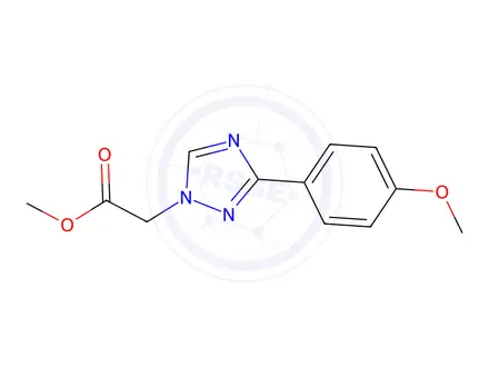 Chemical structure of Methyl 2-(3-(4-methoxyphenyl)-1H-1,2,4-triazol-1-yl)acetate