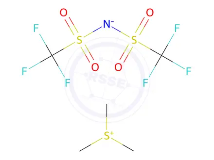 Chemical structure of Trimethylsulfonium bis(trifluoromethylsulfonyl)imid, >98%