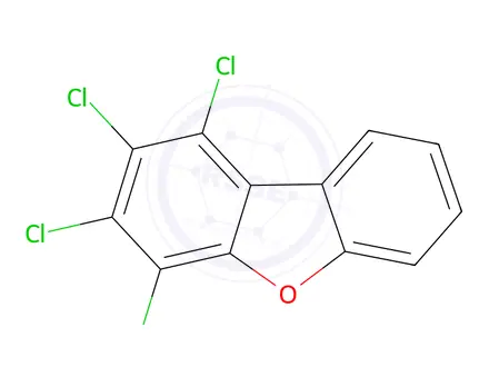 Chemical structure of 1,2,3,4-Tetrachlorodibenzofuran