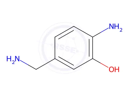 Chemical structure of 2-Amino-5-(aminomethyl)phenol hydrochloride