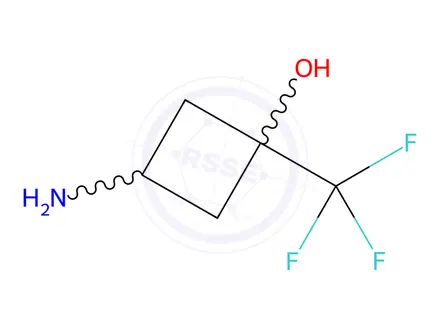 Chemical structure of (1s,3s)-3-amino-1-(trifluoromethyl)cyclobutan-1-ol