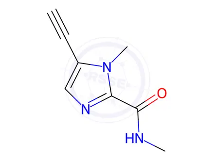 Chemical structure of 5-Ethynyl-N,1-dimethyl-1H-imidazole-2-carboxamide