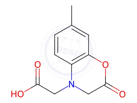 Chemical structure of (7-Methyl-2-oxo-2,3-dihydro-4H-1,4-benzoxazin-4-YL)acetic acid