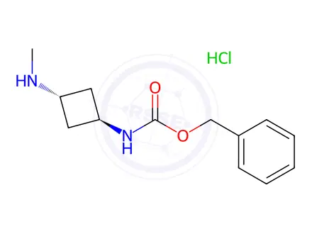 Chemical structure of Benzyl ((1r,3r)-3-(methylamino)cyclobutyl)carbamate hydrochloride