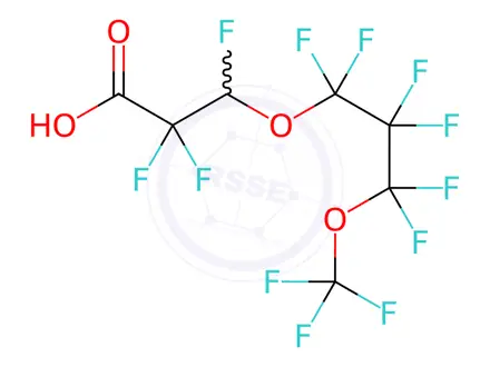 Chemical structure of 4,8-Dioxa-3H-perfluorononanoic acid(ADONA)