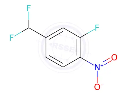 Chemical structure of Benzene, 4-(difluoromethyl)-2-fluoro-1-nitro-